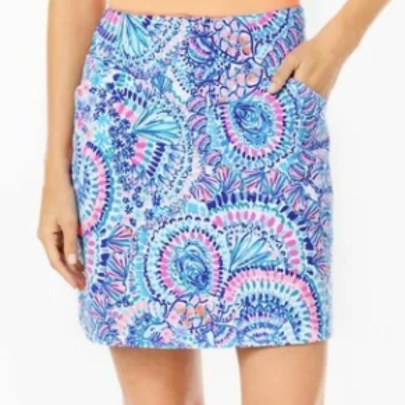 Lilly Pulitzer Pants - Lilly Pulitzer Luxletic UPF 50+ Monica skort Commotion in the Ocean size 10 NWT